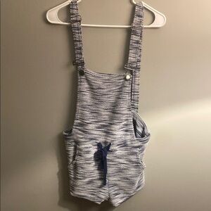 Almost Famous Blue Overalls Casual Knit Jumpsuit